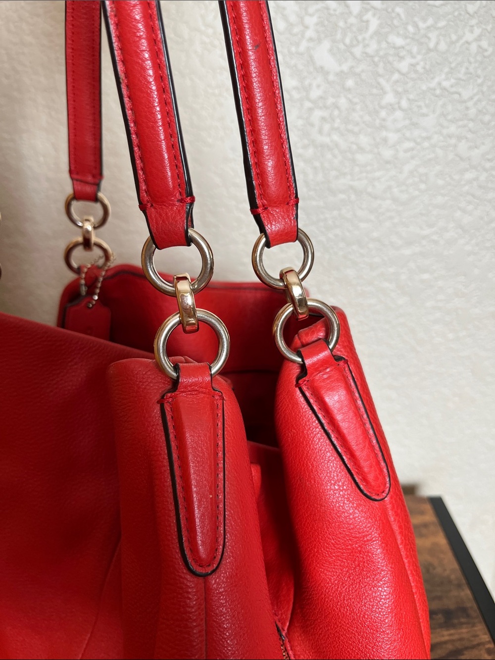 Coach Madison Phoebe Pebbled Leather Shoulder Bag - Picture 15 of 16